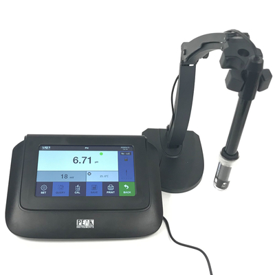 Laboratorio de alta precisión de pantalla táctil capacitiva de banco pH medidor con calibración de 2 puntos