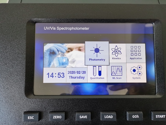 Pruebas de agua de laboratorio Esencial lámpara de xenón de 1 nm espectrofotómetro UV de doble haz