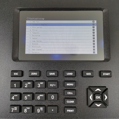 Espectrofotómetro de lámpara halógena visible de pantalla LCD de 7 pulgadas para medición de laboratorio médico