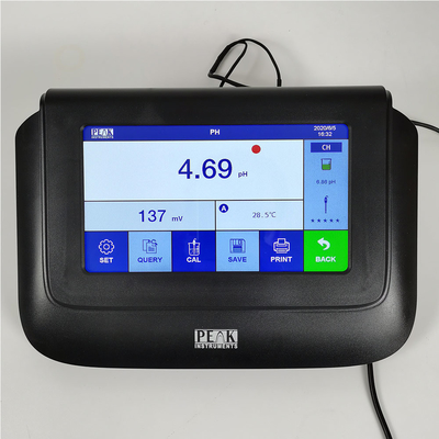 Laboratorio de alta precisión de pantalla táctil capacitiva de banco pH medidor con calibración de 2 puntos