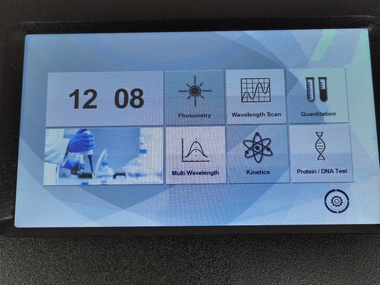 Espectrofotómetro de ancho de banda espectral variable de pantalla táctil LCD de 7 pulgadas para profesionales