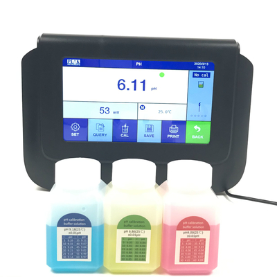 Alta resolución de 7 pulgadas Color LCD pantalla táctil Laboratorio Digital mV pH Medidores para aguas residuales