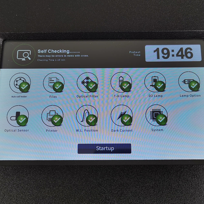 Pantalla táctil LCD Lámpara de xenón de 2nm de doble haz UV Espectrofotómetro visible con salida de datos USB HOST