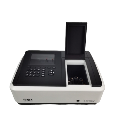 Espectrofotómetro de laboratorio de haz único de pantalla LCD de 7 pulgadas para el rango de longitud de onda 320-1100nm