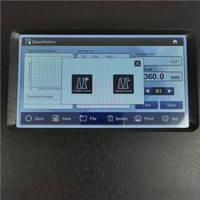 7 pulgadas de pantalla táctil 1nm lámpara de xenón espectrofotómetro de doble haz para análisis químico