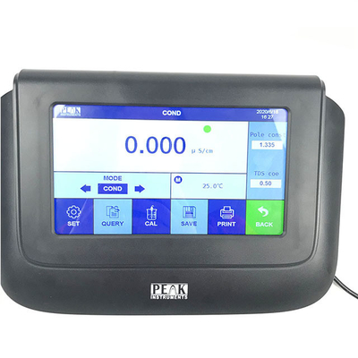 Medidor de conductividad de agua de alta pureza con pantalla táctil de 7 pulgadas y compensación automática de temperatura