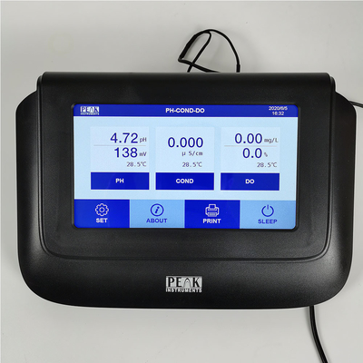 DC12V/1A Multiparámetro de laboratorio con pantalla táctil Conductividad TDS Salinidad Oxígeno disuelto medidor