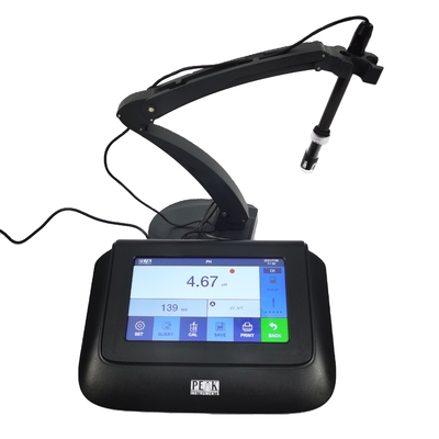 Tester de medidor de pH digital de laboratorio con pantalla táctil portátil con soporte personalizado OEM