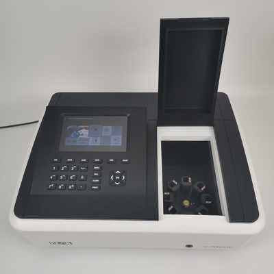 Pantalla LCD de 7 pulgadas Espectrofotómetro visible de haz único económico 320-1100nm para laboratorio