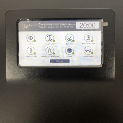 Gran pantalla táctil LCD Espectrómetro visible de haz único básico con puerto de salida USB