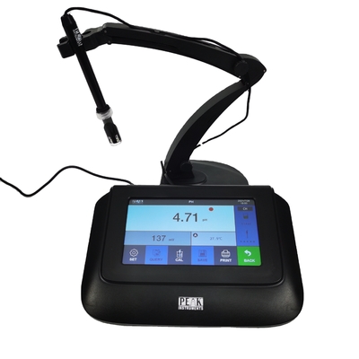 Pantalla táctil de laboratorio Medidor electrónico de pH de alta precisión y compensación de temperatura