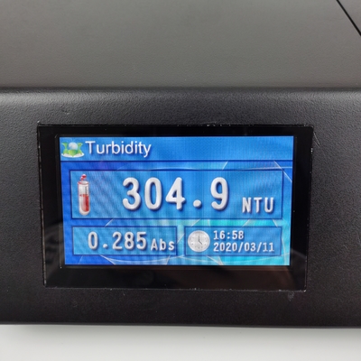 Error básico ± 2%FS 4,3 pulgadas Medidor de turbidez de pantalla LCD de color con fuente de luz LED