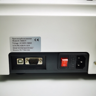 Espectrofotómetro manual del sistema óptico de haz único de 190-1020 nm Espectrómetro UV visible