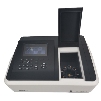Espectrofotómetro de doble haz basado en microprocesador 190-1100nm 7 pulgadas de pantalla de color UV Vis