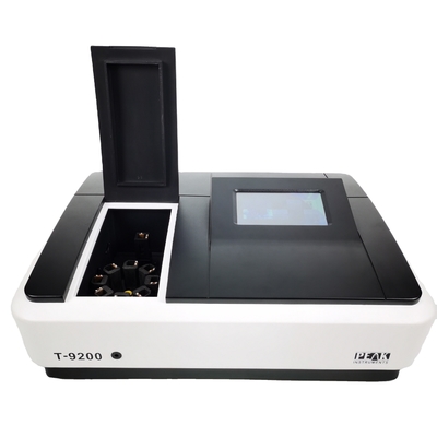 Espectrofotómetro de 190-1100 nm T-9200 con ancho de banda de 2 nm y lámpara de deuterio/tungsteno