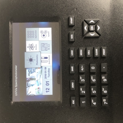Espectrofotómetro de escaneo UV visible de pantalla LCD de 7 pulgadas para el rango de longitud de onda 190-1100nm